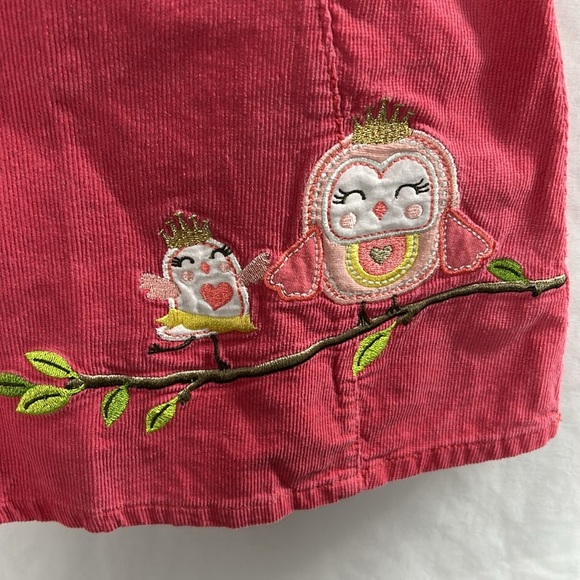 Nanette Kids Corduroy Pink Owl Embroidered Dress -Size 4T - Picture 2 of 4